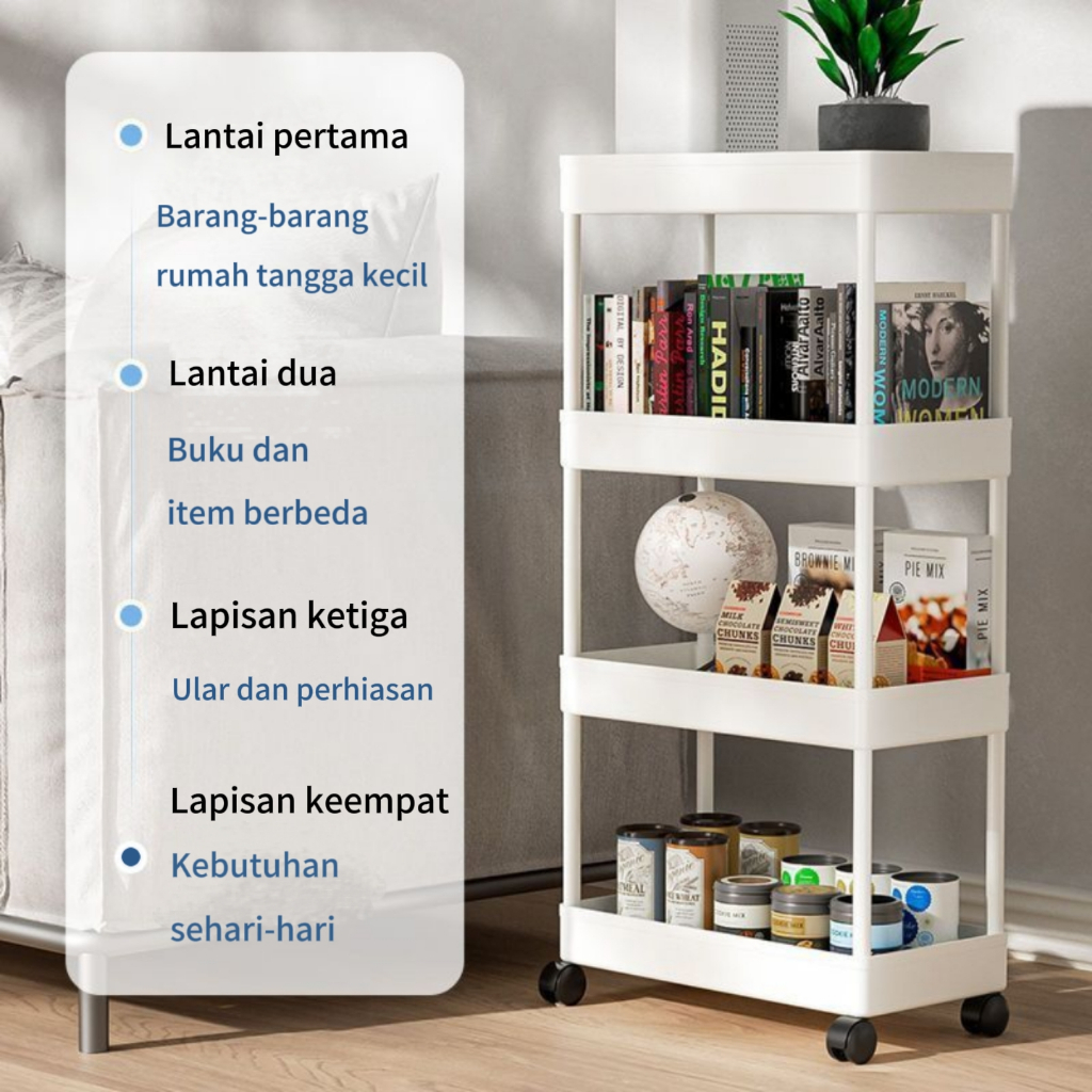 Jual Factory Outlet Rak Susun Serbaguna 4 Tingkat Bahan Plastik Dengan ...