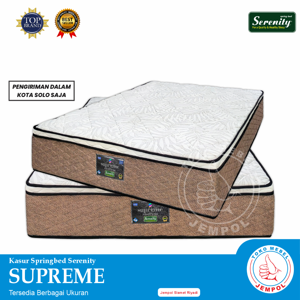 Jual Kasur Springbed Serenity Supreme Plushtop System Garansi 15 Tahun ...