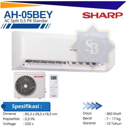 Jual SHARP AC STANDARD 1/2PK AH-05BEY ( 0,5PK ) | Shopee Indonesia