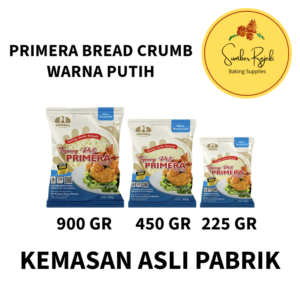 Jual Primera Bread Crumb Tepung Roti / Panko Warna Putih Ukuran 900 Gr ...