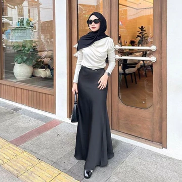 Satin Long Silk Rok Satin Duyung Panjang S Sampai 3xl
