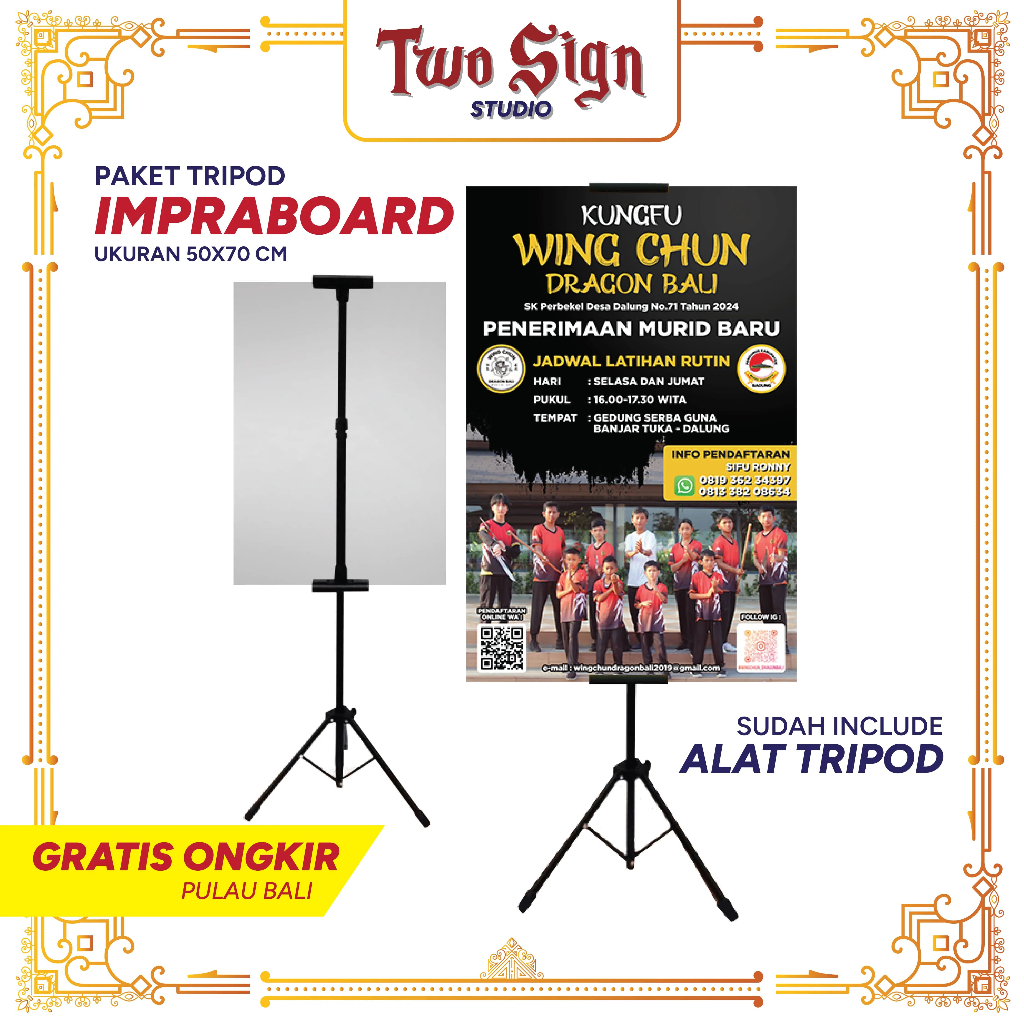 Jual PAKET TRIPOD IMPRABOARD STIKER RITRAMA DAN QUANTAC 50x70 CM ...
