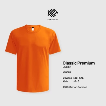 TEBAL PART 2 KPM Apparel Classic Premium Size Dewasa Katun Combed 20s Kaos Polos Lengan Pendek
