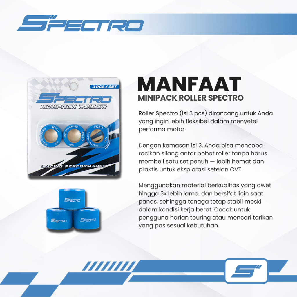 Jual Spectro Roller Vario 125 150 PCX ADV Stylo 160 Genio Beat Fi ...