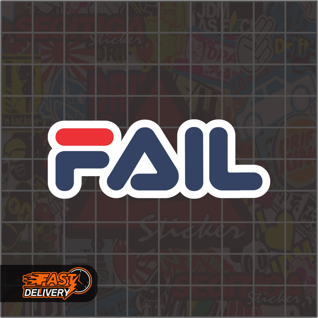 Jual Sticker Plesetan Fila Fail Ukuran 7 x 2.5 Cm | Shopee Indonesia