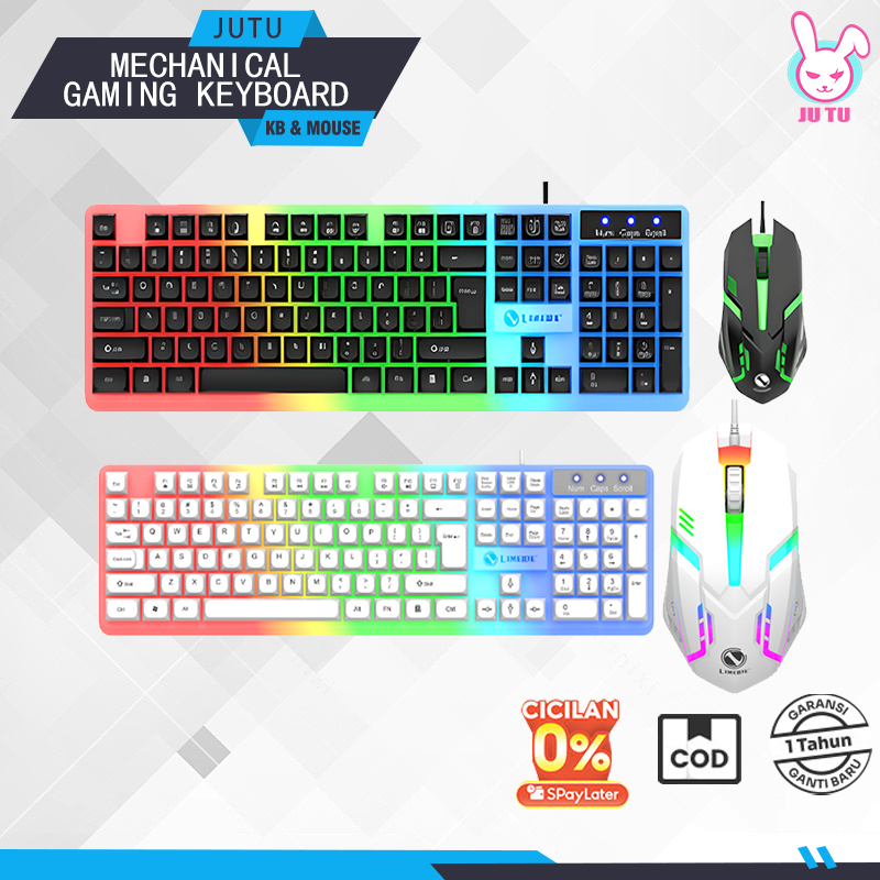 Jual JUTU 12H SHIP Keyboard Mekanis Pencahayaan RGB Pengaturan Keyboard ...