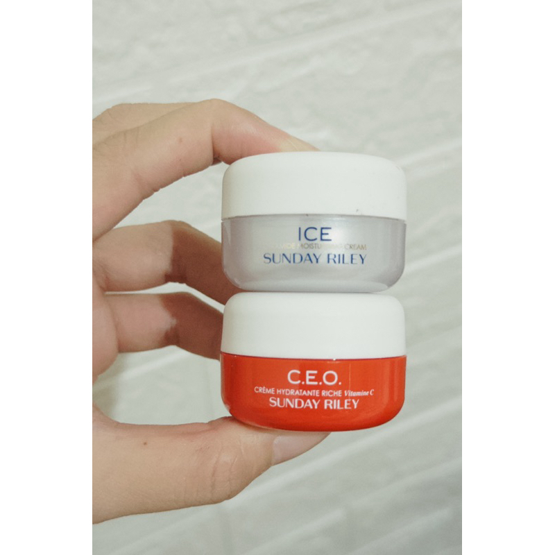 Jual (READY SAMPLE) sunday riley ice moisturizer 15g and ceo rich ...