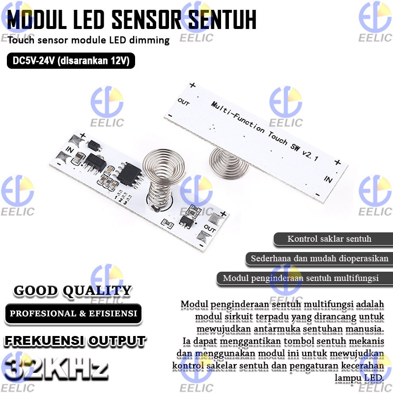 Jual EELIC MDL-LEDTS24V Modul LED Sensor Sentuh 5-24V Touch Switch ...