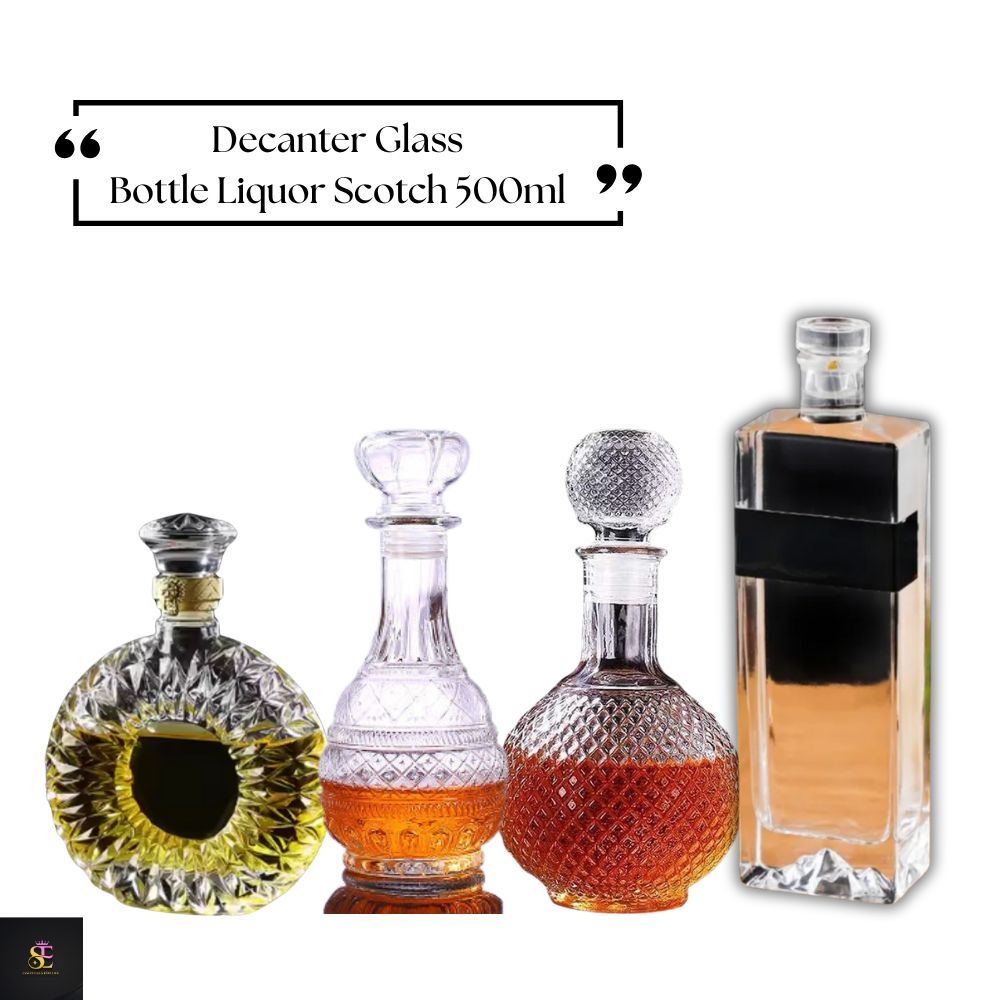 Jual Decanter Glass Bottle Liquor Scotch Luxury 500 ml / Botol Wine ...