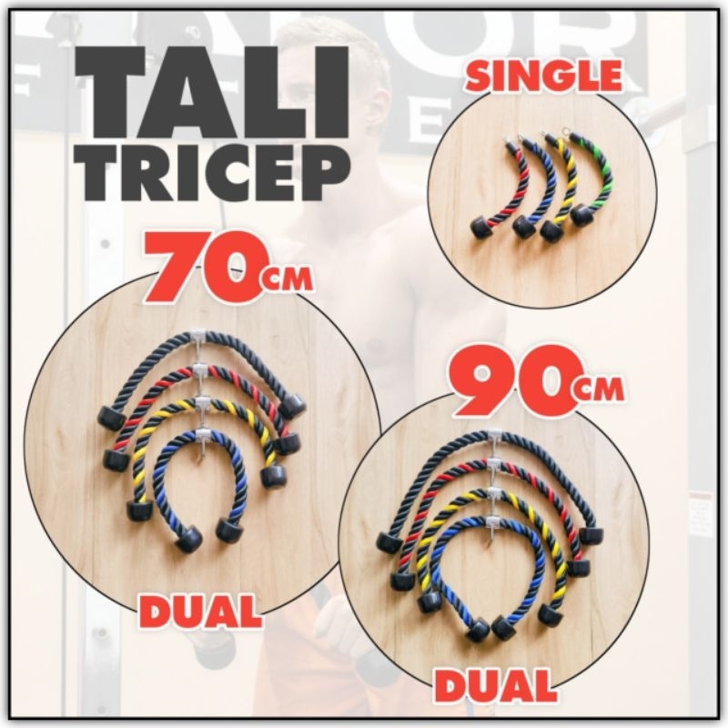 Jual TRICEP ROPE / TRICEPS ROPE / TALI LATIHAN OTOT TRICEP / TRICEP ...