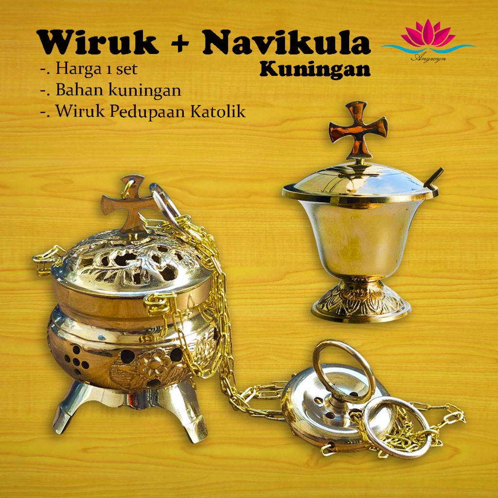 Jual Wiruk + Navikula Set Kuningan Peralatan Religi dan Altar Katolik ...