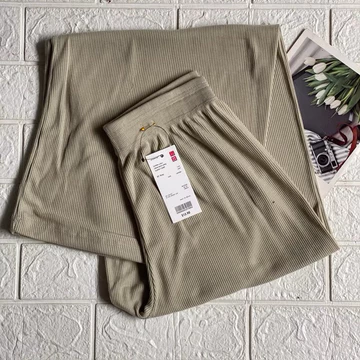 Celana Kulot Premium Rib Knit Celana Panjang Wanita Celana Kulot Knit Polos Wanita
