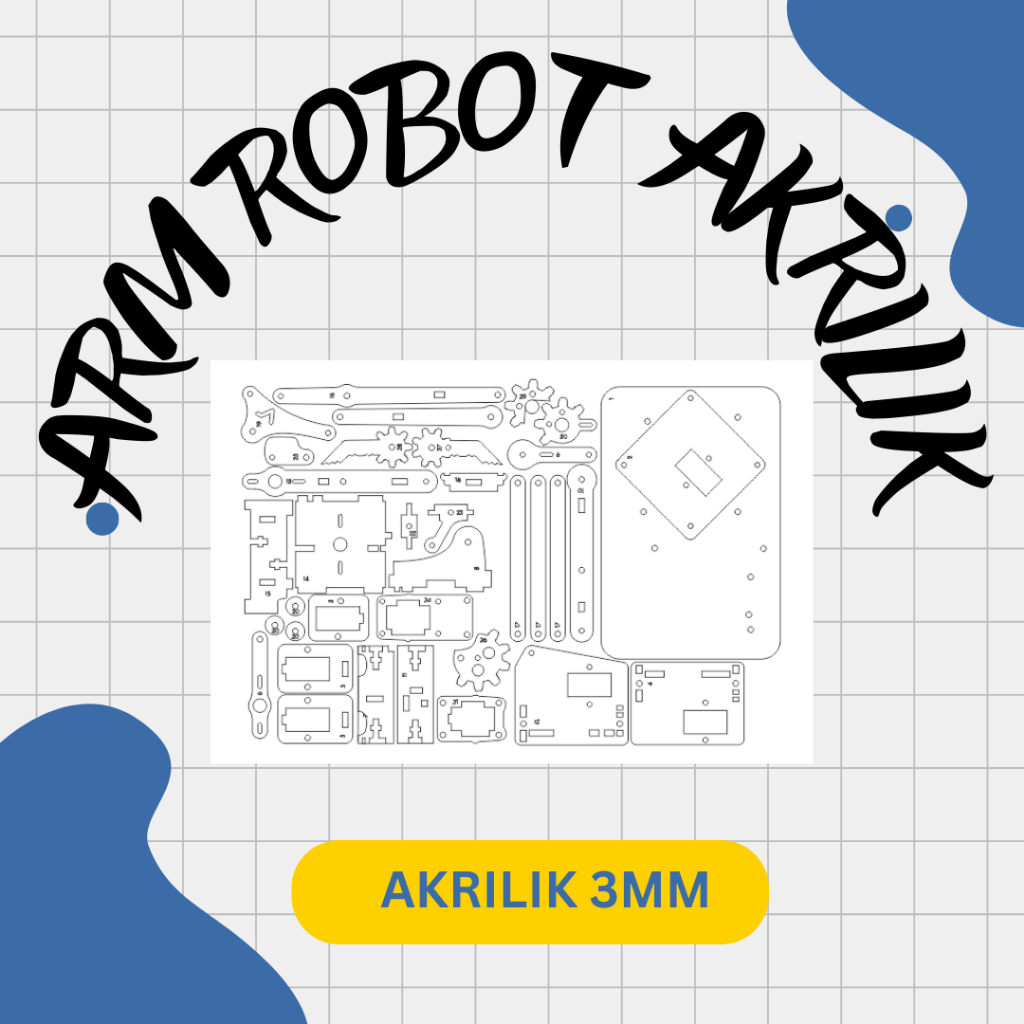 Jual Robot Arm Acrylic Diy Lengan Robot Akrilik Kit Rangka For Arduino ...