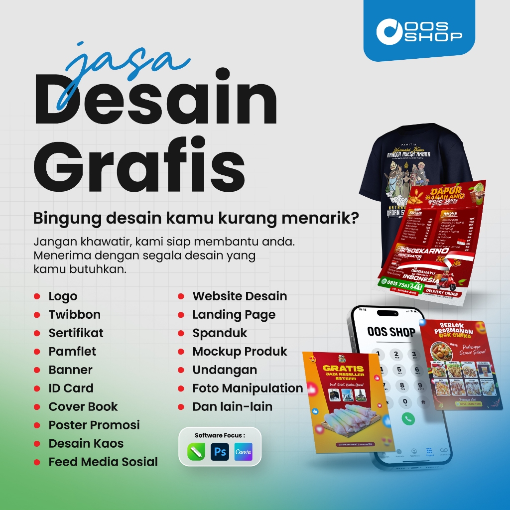 Jasa Desain Grafis Profesional: Logo, Banner, Sertifikat, Brosur, Label, Feed IG, Poster, landing page, Mockup, Dll - Elegan,Eksklusif & Propesional