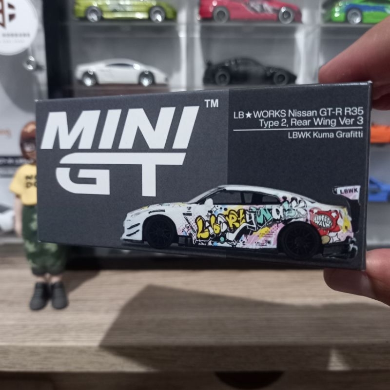 Jual Custom Box #244 Nissan GT-R R35 LBWK Kuma Grafitti MiniGT | Shopee ...