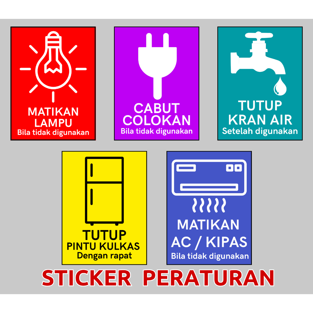 Jual STICKER HEMAT ENERGI STICKER HEMAT AIR STICKER MATIKAN LAMPU ...