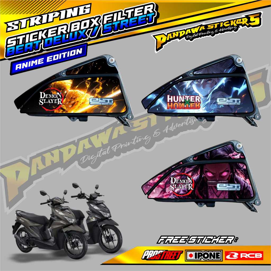 Jual STICKER BOX FILTER BEAT DELUXE ANIME / STRIPING PELINDUNG BOX ...