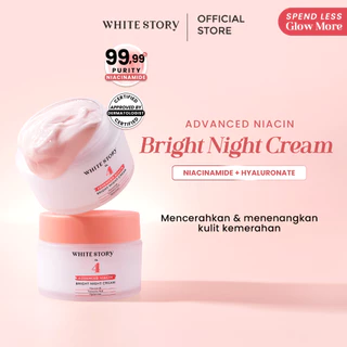 White Story Advanced Niacin Bright Night Cream Moisturizer - Pelembap Krim Malam Pencerah Wajah