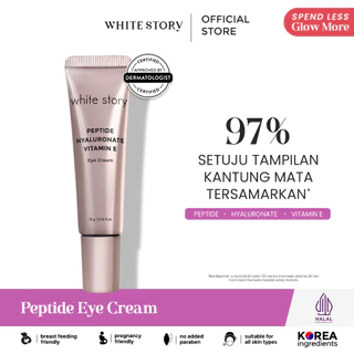 White Story Peptide Eye Cream - Krim Mata Atasi Kerutan, Garis Halus, Kantung Mata, Dan Mata Panda