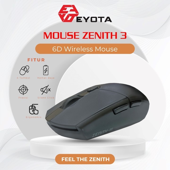 Jual Mouse Wireless Eyota Zenith 3 USB Zenith-3 / Zenith - III 2.4Ghz ...