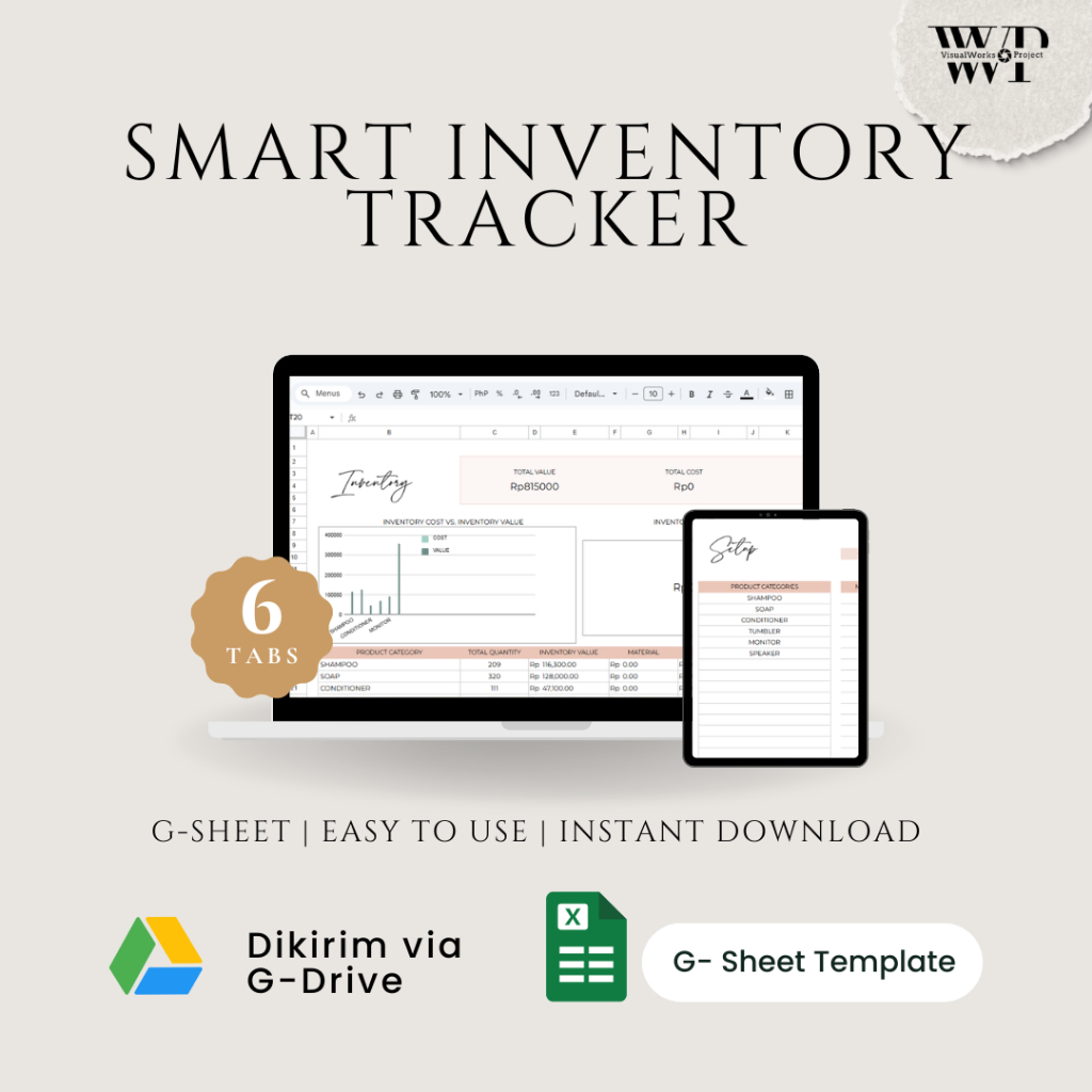 Jual Inventory Tracker Spreadsheet Small Business Inventory | Inventory ...