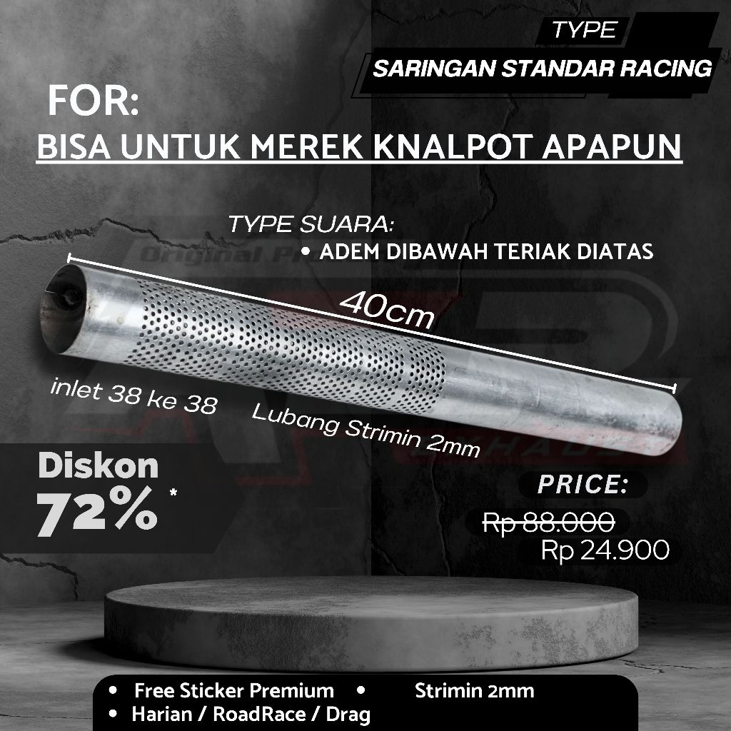 Jual Saringan Knalpot Standar Racing Bor Boran/Sarbor Sarteng Sarfull ...