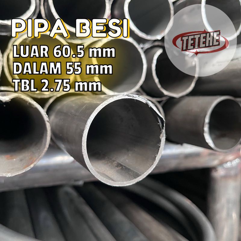 Jual pipa besi od 60.5mm id 55mm tebal 2.75mm | Shopee Indonesia