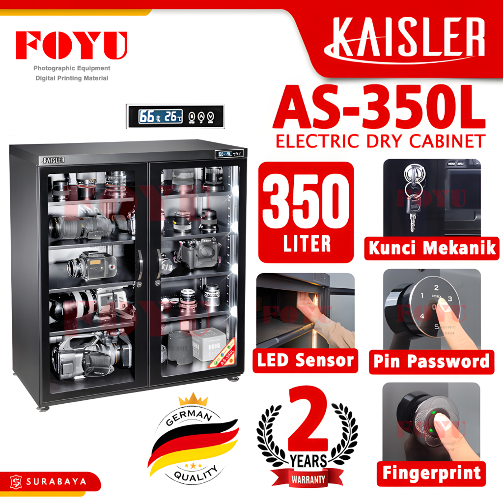 Jual Kaisler AS-350L Dry Box Cabinet Lemari Kering Simpan Kamera 350L ...