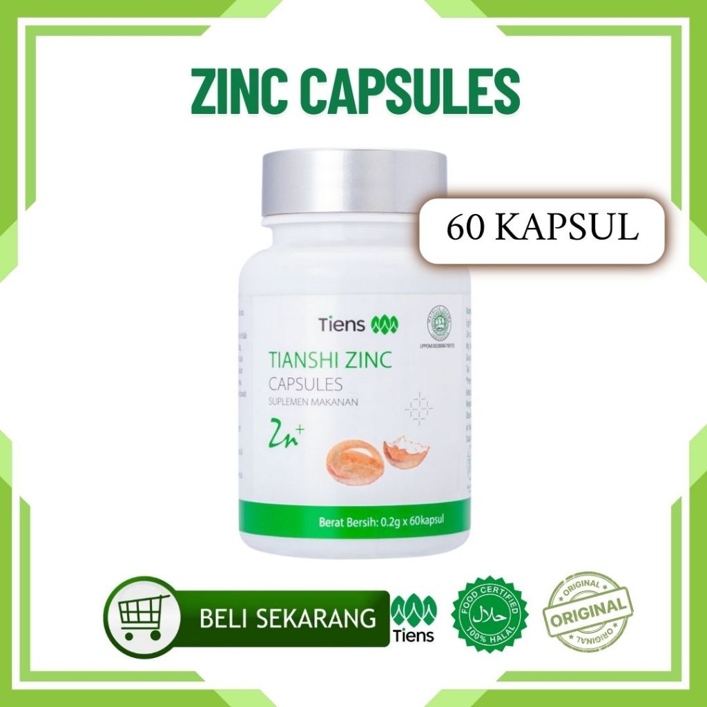 Jual Tiens / Tianshi Zinc Capsules Kapsul | Penggemuk / Peninggi Badan ...