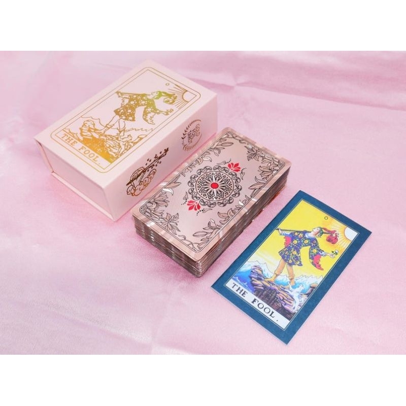 Jual New Pink Tarot Rider Waite Pvc 12x7cm hardbox include guidepaper ...
