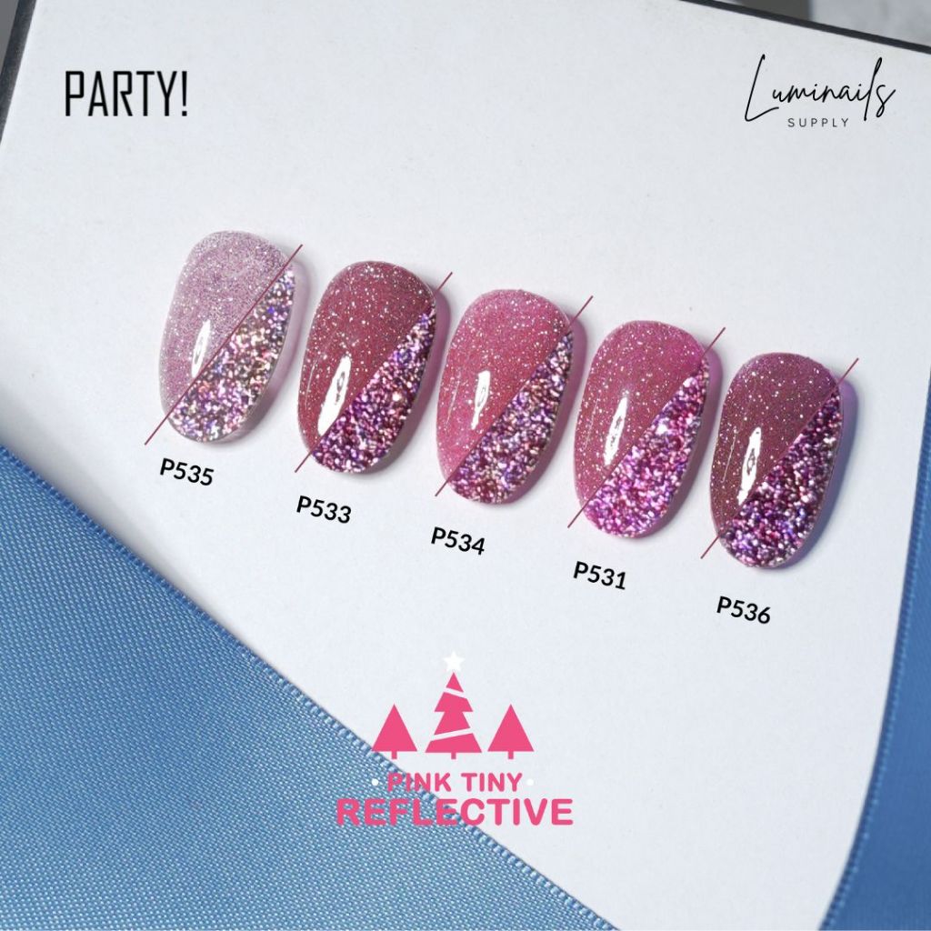 Jual Pink Tiny Reflective | PARTY! Gel Polish Halal Glitter Shimmer ...