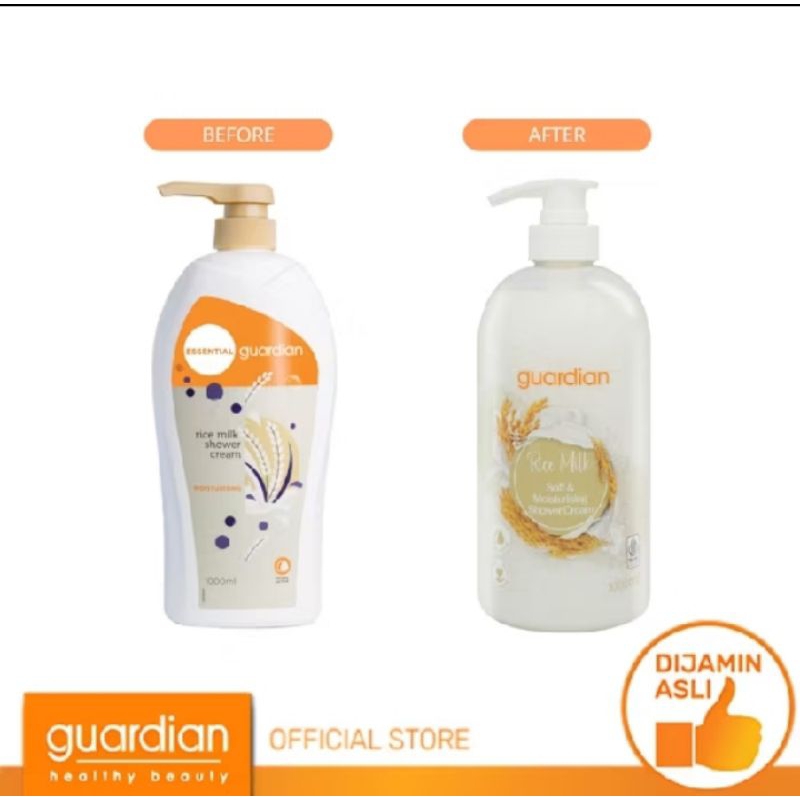 Jual Guardian shower cream 1L essential moisturising Rice Milk | Shopee ...