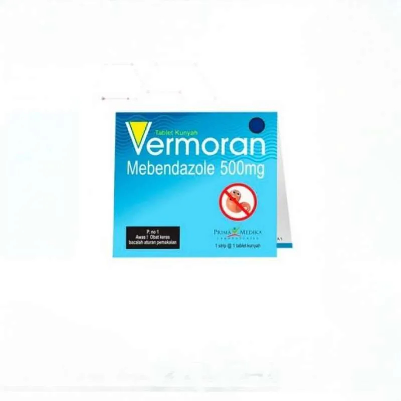 Jual Vermoran Mebendazole 500mg 1 Strip isi 1 Tablet / Obat Cacing ...