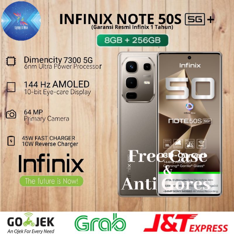 INFINIX NOTE 50S 5G+ RAM 8GB MEMORY 256GB 8/256GB GARANSI RESMI INFINIX 1 TAHUN - NEW ORIGINAL