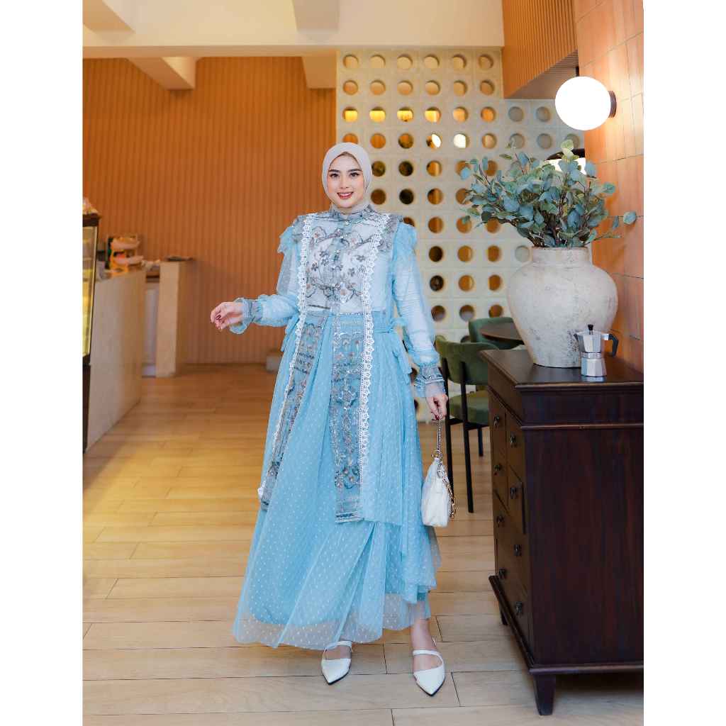 Jual Meera Ready Stok - Aurelia Set Rok Outer Gamis Premium Outer ...