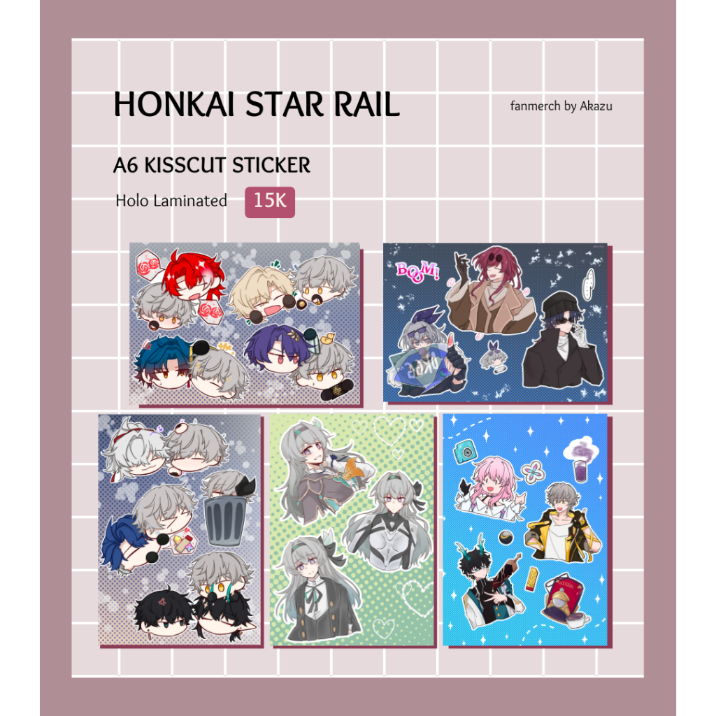 Jual Honkai Star Rail Stickers Sheet [HSR fanmerch by Akazu] | Shopee ...