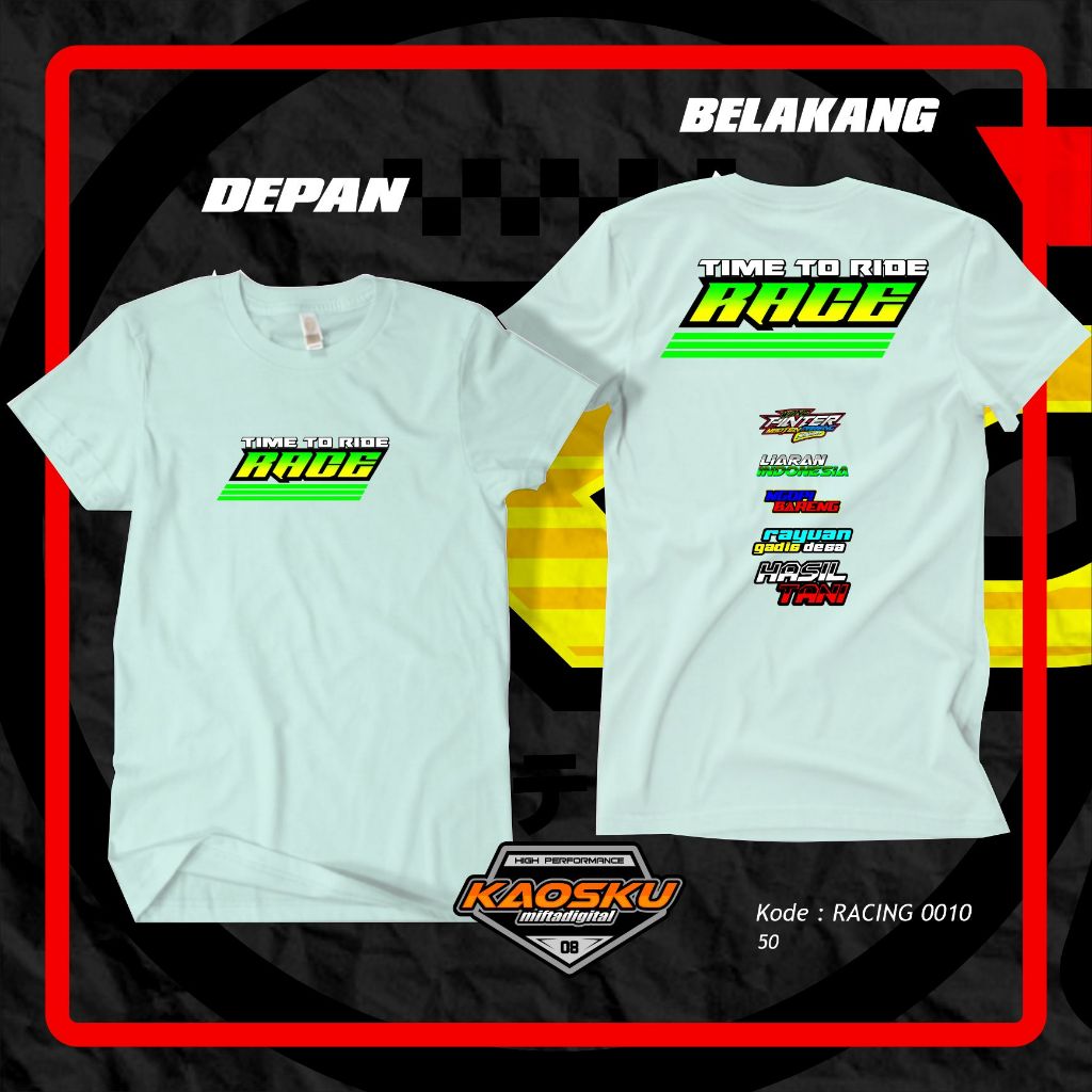 Jual Kaos Racing Time To Ride Race | Shopee Indonesia