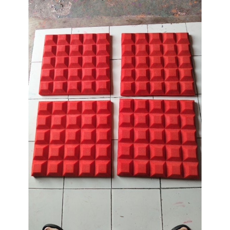 Jual Busa peredam suara kotak merah ukuran 50*50*5cm | Shopee Indonesia