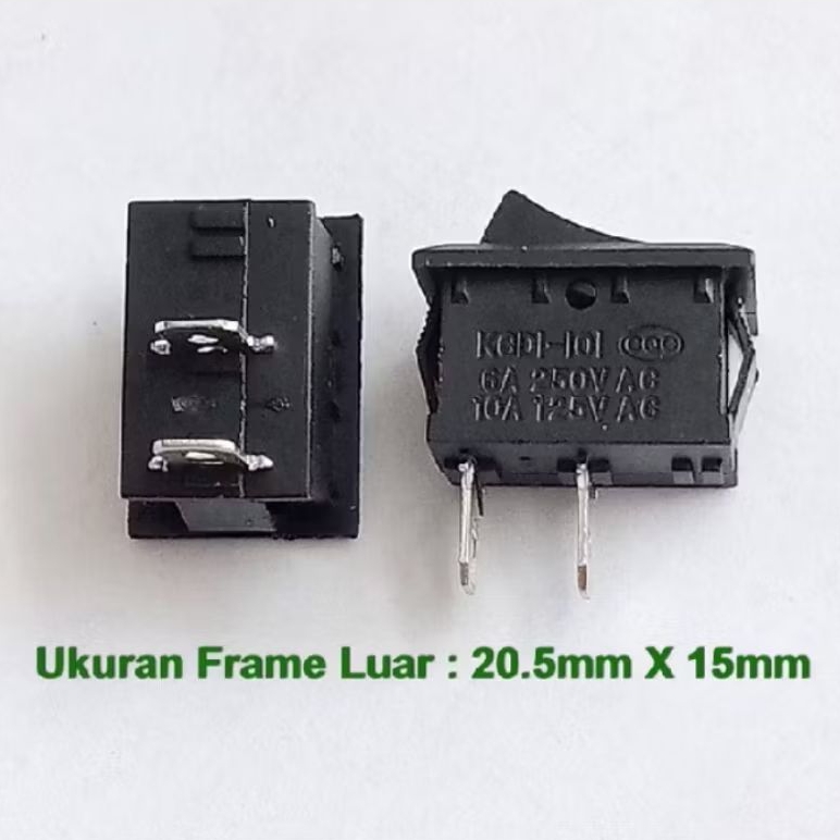Jual (7Pcs) Saklar/ Switch ON-OFF 2Pin Kecil Hitam (7Pcs) | Shopee ...