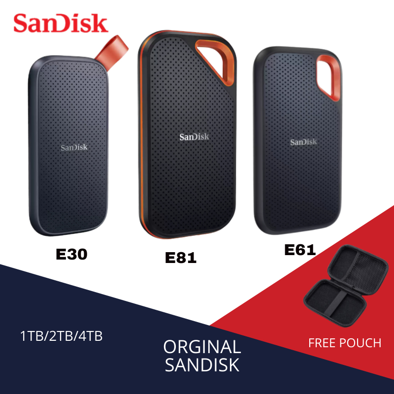 Jual NEW SanDisk Extreme SSD Portable V2 2TB 1TB 500GB SSD
