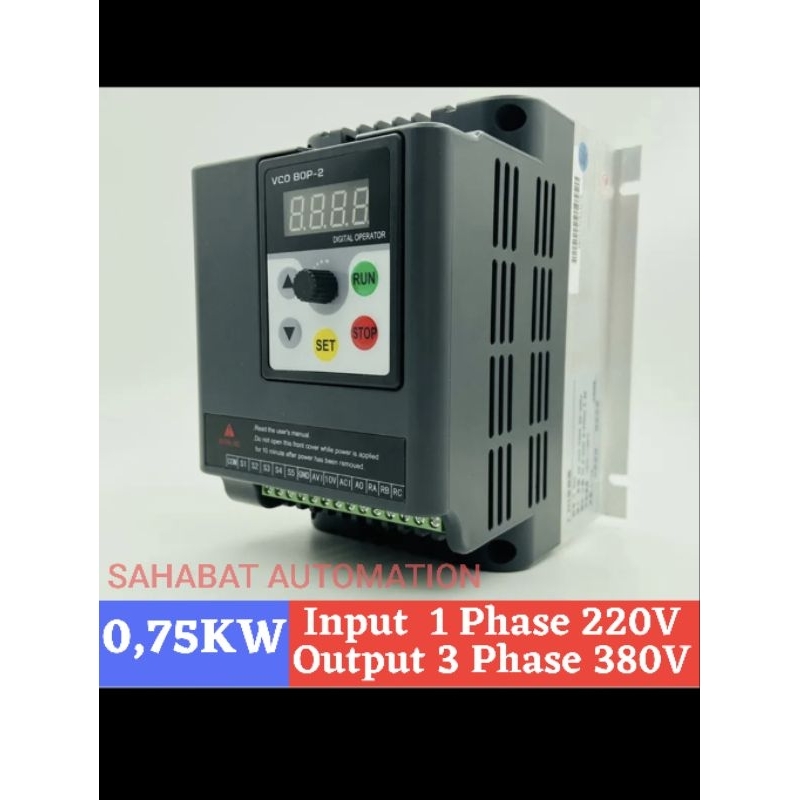 Jual INVERTER VFD 1 Phase 220V TO 3 Phase 380V 0,75kw 1 HP Inverter ...