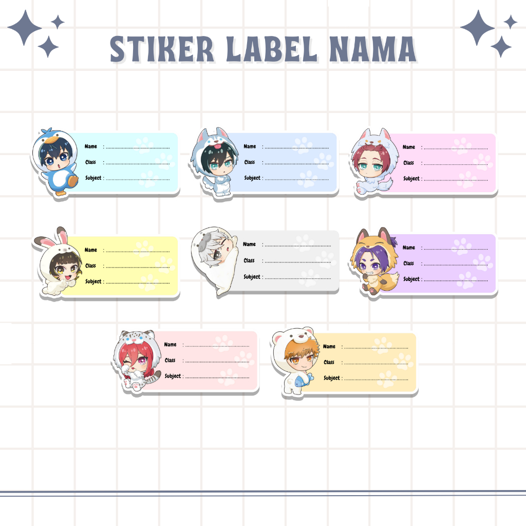 Jual STICKER LABEL NAMA BUKU BLUE LOCK | STIKER CHIBI | Shopee Indonesia