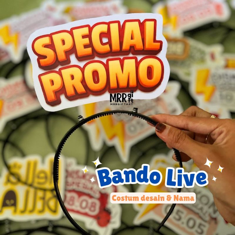 Jual BANDO LIVE STREAMING COSTUM TULISAN GAMBAR WAJAH BIRTHDAY BRIDE TO ...