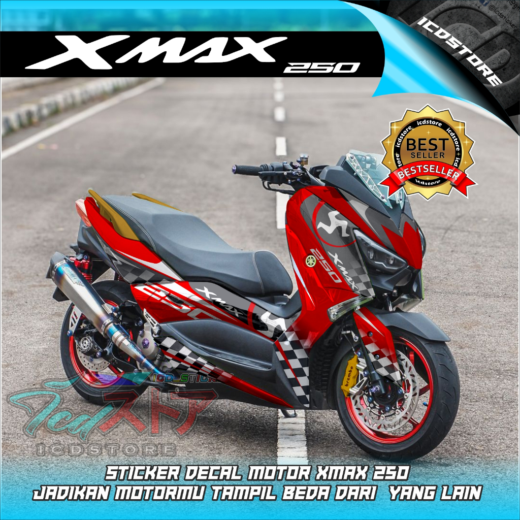 Jual DECAL STICKER YAMAHA XMAX 250 OLD / NEW FULLBODY bebas pilih warna ...