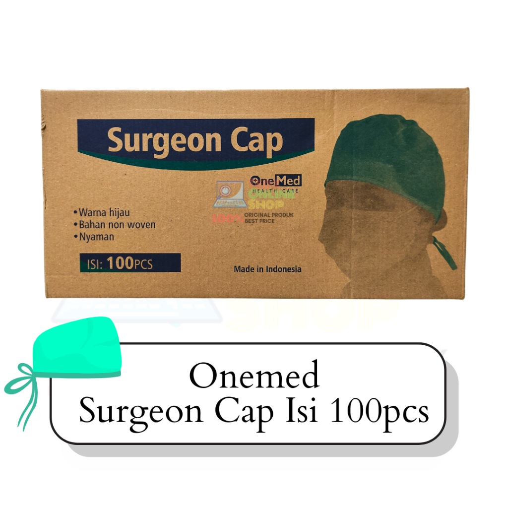 Jual Onemed Topi Penutup Kepala Non Woven / Surgeon Cap Isi 100 pcs ...