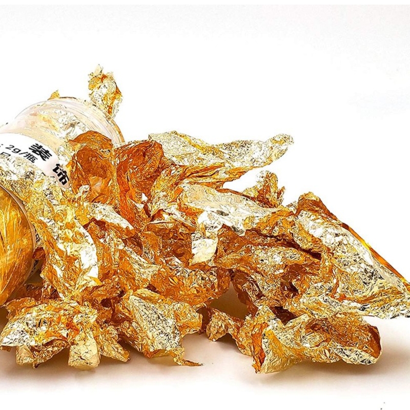 Jual Gold Flakes Edible 2g Emas Edible Gold Paper Edible Edible Gold ...