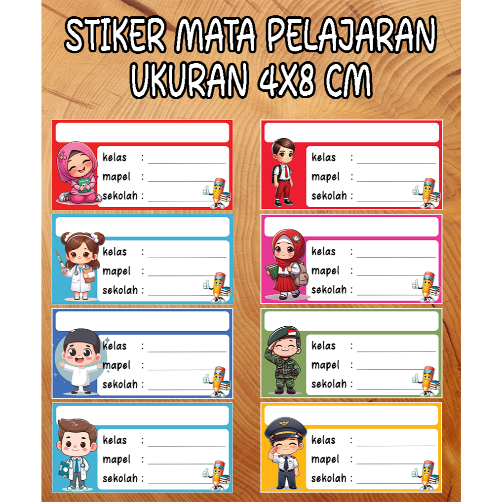 Jual Stiker Label Buku Mapel 8 x 4 | Shopee Indonesia