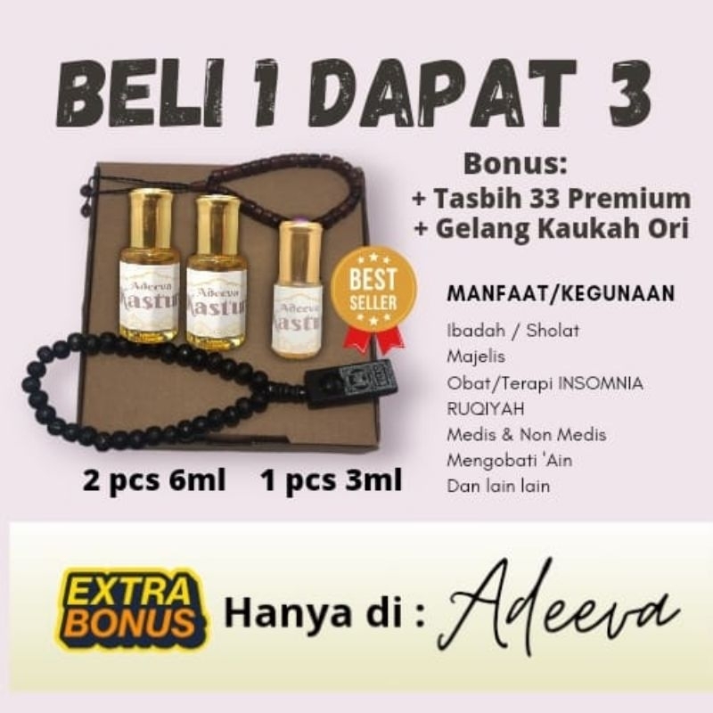 Jual COD BELI 1 DAPAT 3 BOTOL PROMO BONUS GELANG DAN TASBIH KAYU 33 ...