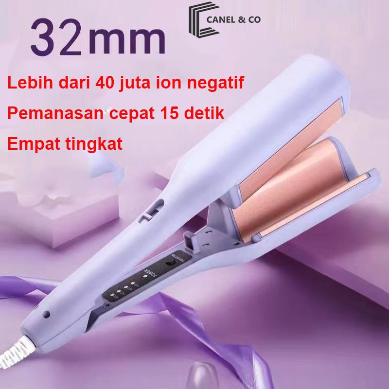 Catokan Rambut Keriting 32mm Wave Egg Roll Curly Gelombang untuk Alat Catok