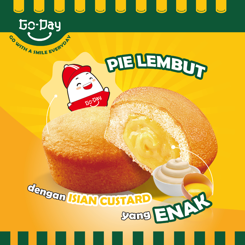 Jual GoDay Go-Pie Custard Cake 1 Dus Isi 160 Pcs | Shopee Indonesia